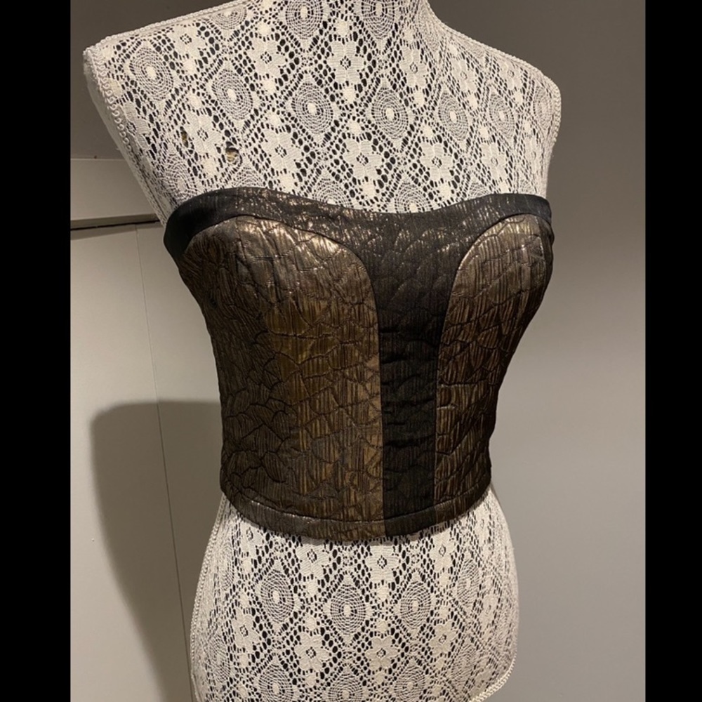 SPARKLE & FADE metallic bustier large worn once